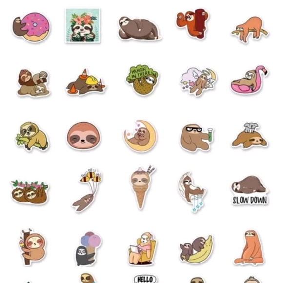 🍉5 for $25* Laptop Sloth Stickers - Picture 5 of 7